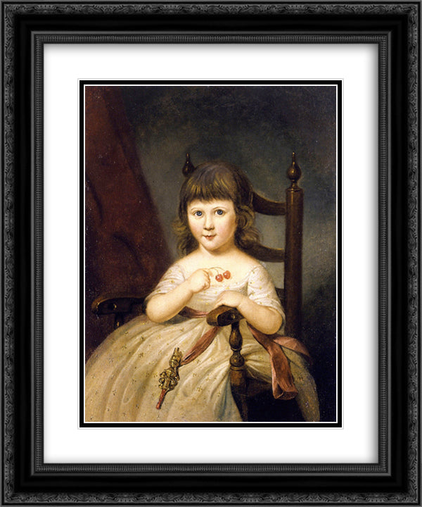 Mary O'Donnell 20x24 Black Ornate Wood Framed Art Print Poster with Double Matting by Peale, Charles Willson