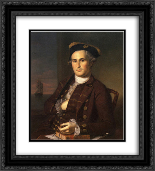 Mordecai Gist 20x22 Black Ornate Wood Framed Art Print Poster with Double Matting by Peale, Charles Willson