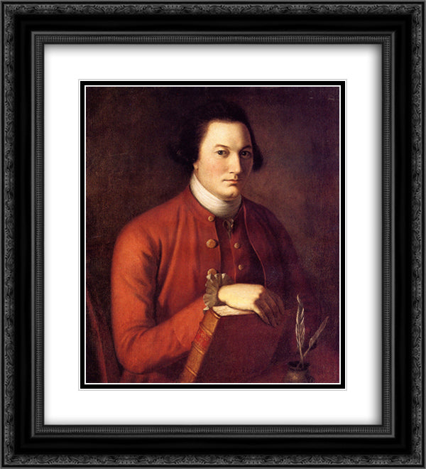 Nathaniel Ramsay 20x22 Black Ornate Wood Framed Art Print Poster with Double Matting by Peale, Charles Willson