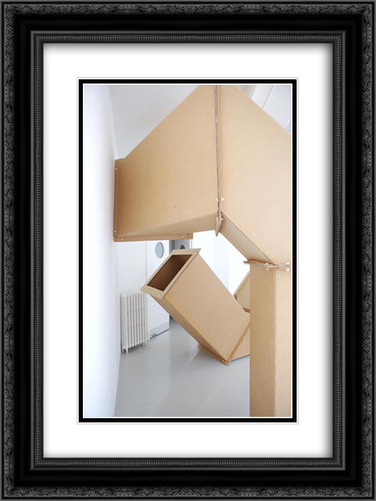 Series DW 18x24 Black Ornate Wood Framed Art Print Poster with Double Matting by Posenenske, Charlotte