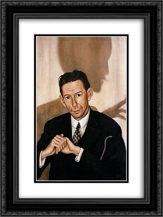 Dr. Haustein 18x24 Black Ornate Wood Framed Art Print Poster with Double Matting by Schad, Christian