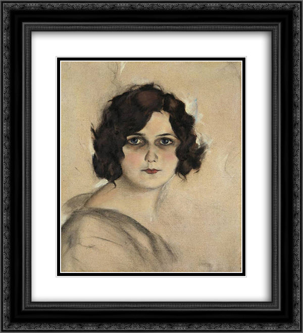Marcella 20x22 Black Ornate Wood Framed Art Print Poster with Double Matting by Schad, Christian