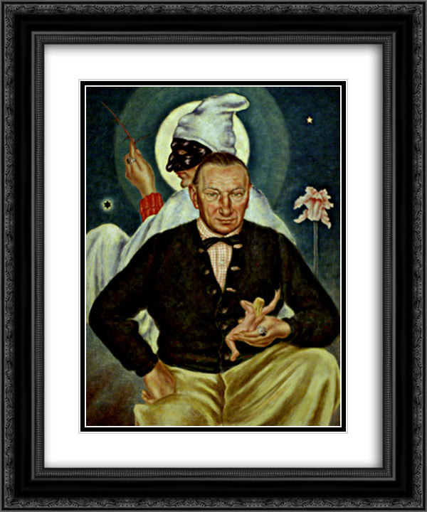 Notturno 20x24 Black Ornate Wood Framed Art Print Poster with Double Matting by Schad, Christian