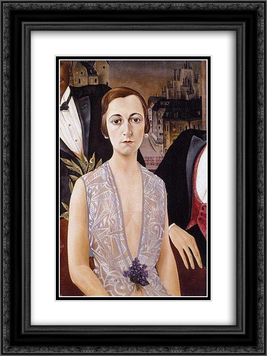 Unknown 18x24 Black Ornate Wood Framed Art Print Poster with Double Matting by Schad, Christian