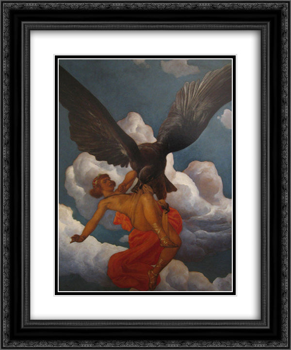 Ganymede 20x24 Black Ornate Wood Framed Art Print Poster with Double Matting by Allers, Christian Wilhelm