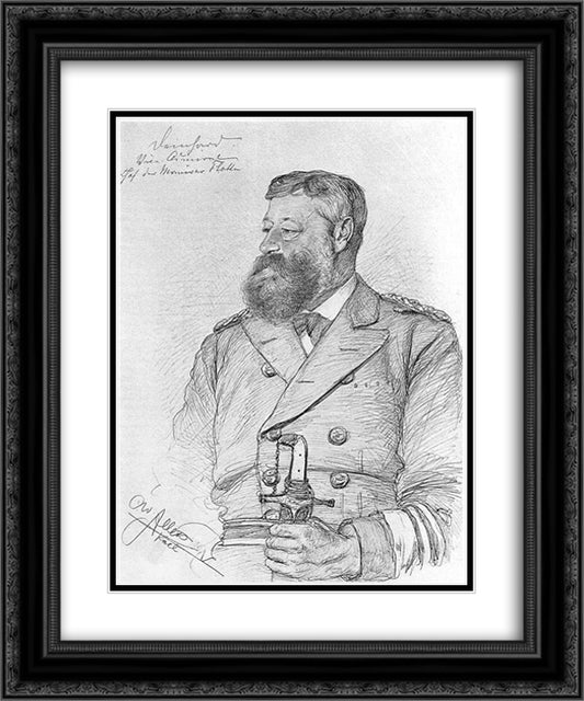 Portrait of Carl-August Deinhard 20x24 Black Ornate Wood Framed Art Print Poster with Double Matting by Allers, Christian Wilhelm