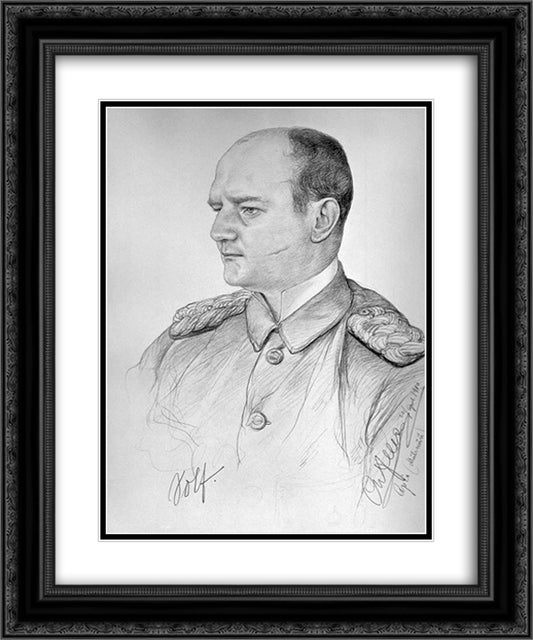 Portrait of Wilhelm Solf 20x24 Black Ornate Wood Framed Art Print Poster with Double Matting by Allers, Christian Wilhelm