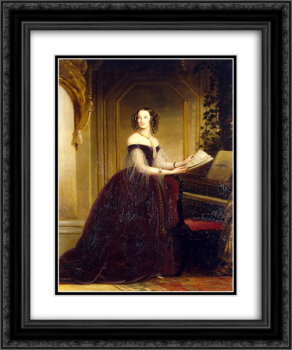 Maria Nicolaevna, Duchess of Leuchtenberg 20x24 Black Ornate Wood Framed Art Print Poster with Double Matting by Robertson, Christina