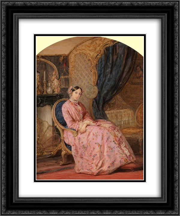 Portrait of Grand Duchess Maria Nikolaevna 20x24 Black Ornate Wood Framed Art Print Poster with Double Matting by Robertson, Christina