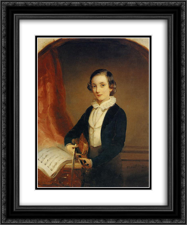Portrait of Prince Nikolai Borisovich Yusupov 20x24 Black Ornate Wood Framed Art Print Poster with Double Matting by Robertson, Christina