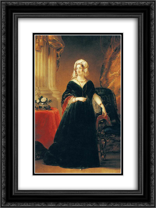 Princess Tatiana Vasilievna Yusupova 18x24 Black Ornate Wood Framed Art Print Poster with Double Matting by Robertson, Christina