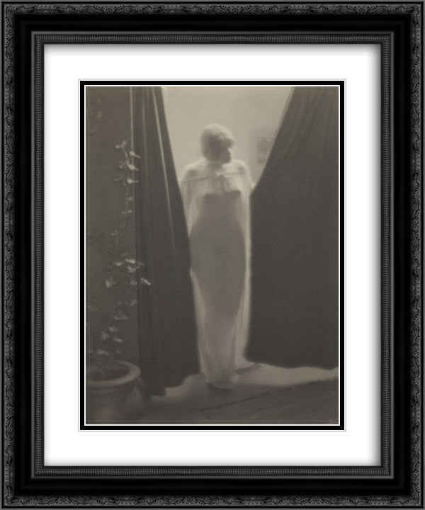 Figure Study 20x24 Black Ornate Wood Framed Art Print Poster with Double Matting by White, Clarence
