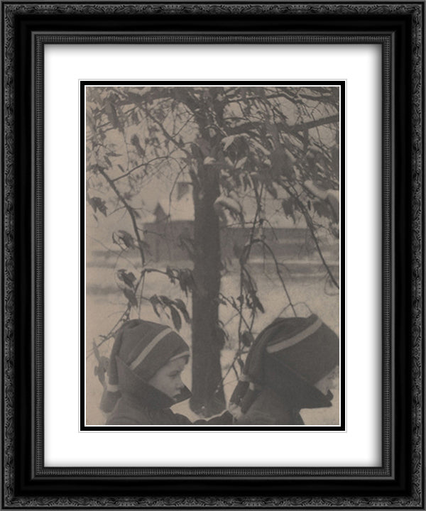 The Brothers 20x24 Black Ornate Wood Framed Art Print Poster with Double Matting by White, Clarence
