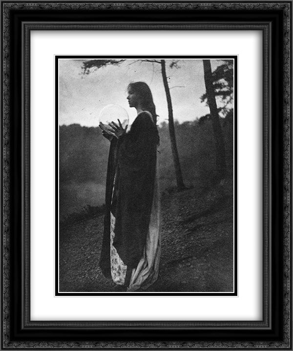 The Bubble 20x24 Black Ornate Wood Framed Art Print Poster with Double Matting by White, Clarence