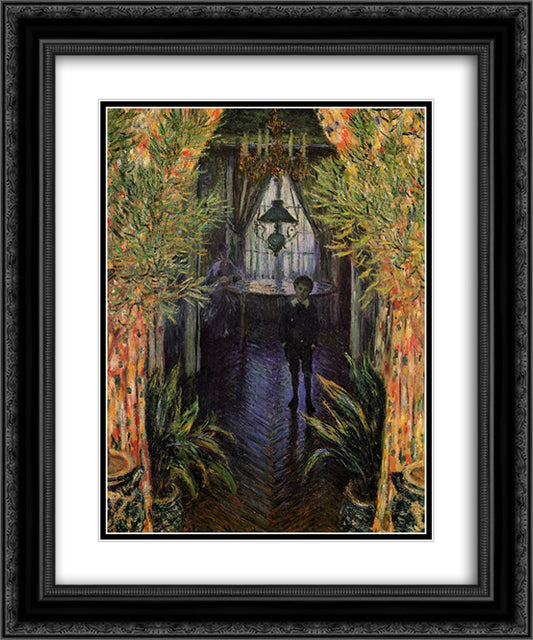 Corner of the Apartment 20x24 Black Ornate Wood Framed Art Print Poster with Double Matting by Monet, Claude