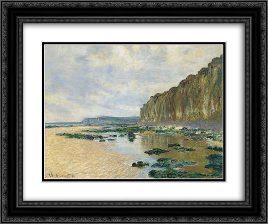 Low Tide at Varengeville 24x20 Black Ornate Wood Framed Art Print Poster with Double Matting by Monet, Claude