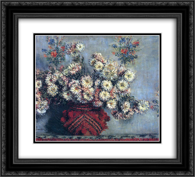 NOT DETECTED 22x20 Black Ornate Wood Framed Art Print Poster with Double Matting by Monet, Claude
