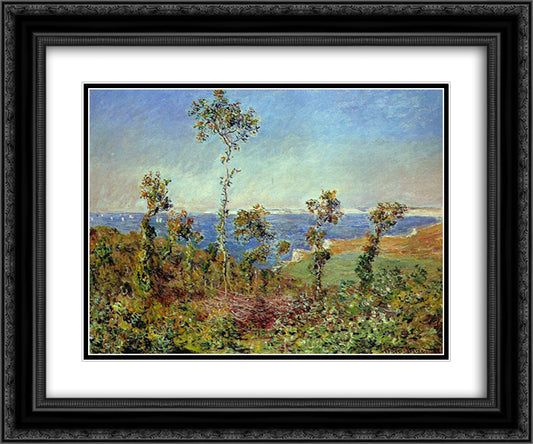 The Fonds at Varengeville 24x20 Black Ornate Wood Framed Art Print Poster with Double Matting by Monet, Claude