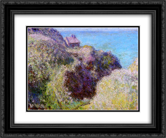 The Gorge at Varengeville, Late Afternoon 24x20 Black Ornate Wood Framed Art Print Poster with Double Matting by Monet, Claude