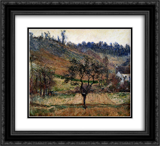 The Valley Of Falaise 22x20 Black Ornate Wood Framed Art Print Poster with Double Matting by Monet, Claude