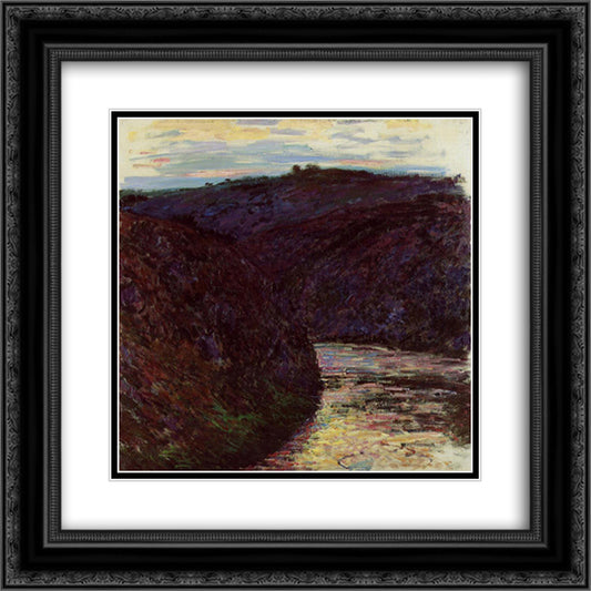 Valley of the Creuse 20x20 Black Ornate Wood Framed Art Print Poster with Double Matting by Monet, Claude