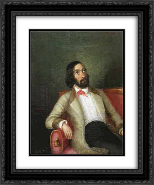 C. A. Rosetti 20x24 Black Ornate Wood Framed Art Print Poster with Double Matting by Rosenthal, Constantin Daniel