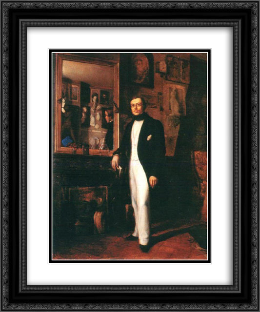 Doctorul Grunau 20x24 Black Ornate Wood Framed Art Print Poster with Double Matting by Rosenthal, Constantin Daniel