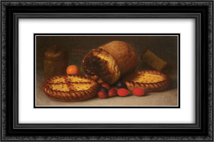Easter Food 24x16 Black Ornate Wood Framed Art Print Poster with Double Matting by Stahi, Constantin