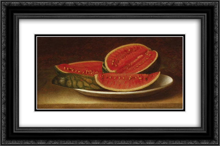 Watermelons 24x16 Black Ornate Wood Framed Art Print Poster with Double Matting by Stahi, Constantin