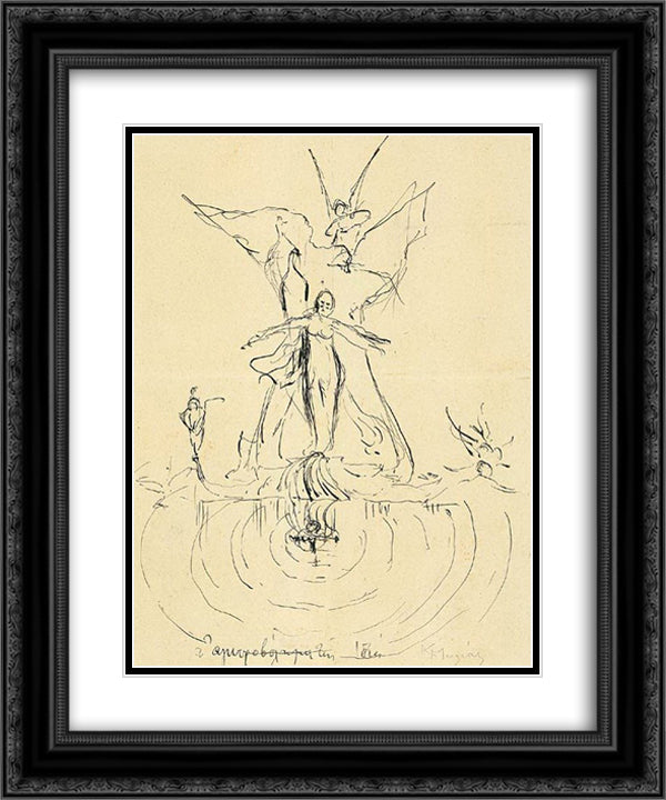 The anchorage of the Idea 20x24 Black Ornate Wood Framed Art Print Poster with Double Matting by Maleas, Constantine