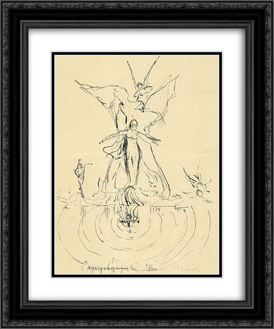 The anchorage of the Idea 20x24 Black Ornate Wood Framed Art Print Poster with Double Matting by Maleas, Constantine