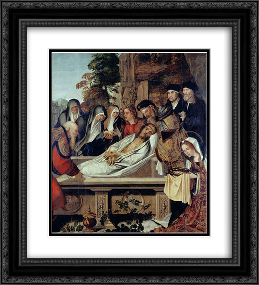 Deposico no Tomulo 20x22 Black Ornate Wood Framed Art Print Poster with Double Matting by Figueiredo, Cristovao de