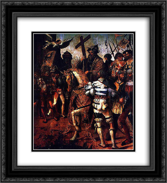 Exaltaco da Santa Cruz 20x22 Black Ornate Wood Framed Art Print Poster with Double Matting by Figueiredo, Cristovao de