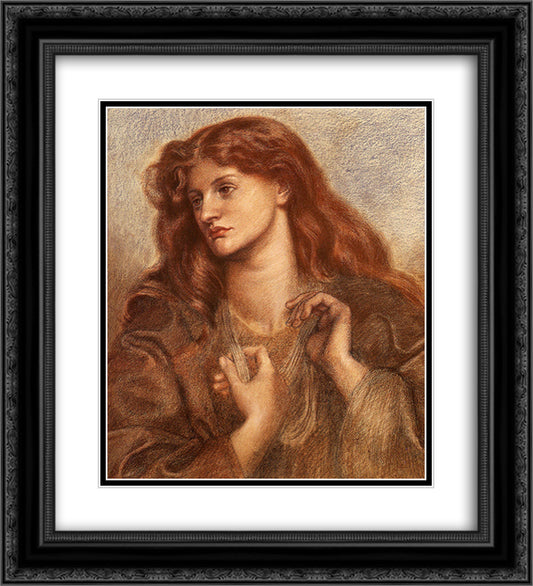 Alexa Wilding 20x22 Black Ornate Wood Framed Art Print Poster with Double Matting by Rossetti, Dante Gabriel