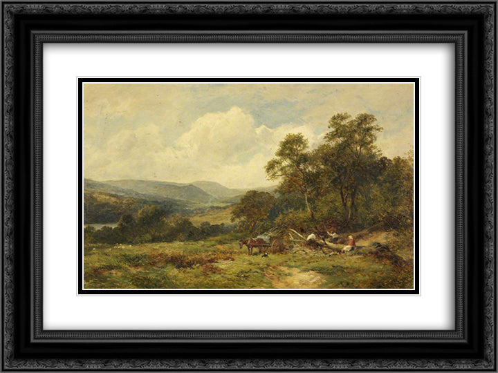 Above Rydal Mount, Ambleside 24x18 Black Ornate Wood Framed Art Print Poster with Double Matting by Bates, David