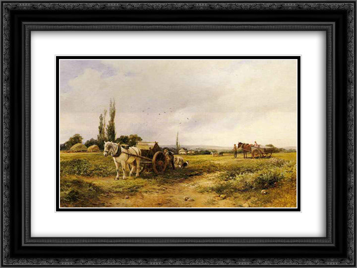 In the mangel field 24x18 Black Ornate Wood Framed Art Print Poster with Double Matting by Bates, David