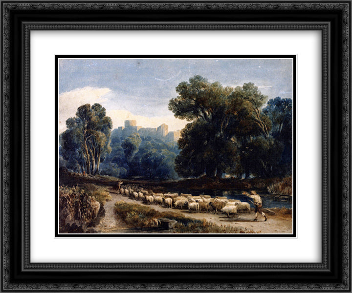 In Windsor Park 24x20 Black Ornate Wood Framed Art Print Poster with Double Matting by Cox, David