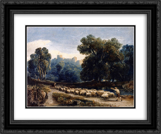 In Windsor Park 24x20 Black Ornate Wood Framed Art Print Poster with Double Matting by Cox, David