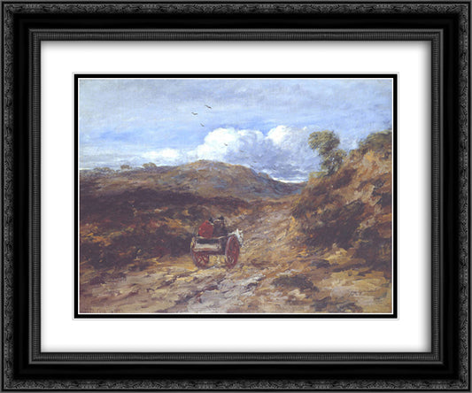 Moorland Road 24x20 Black Ornate Wood Framed Art Print Poster with Double Matting by Cox, David