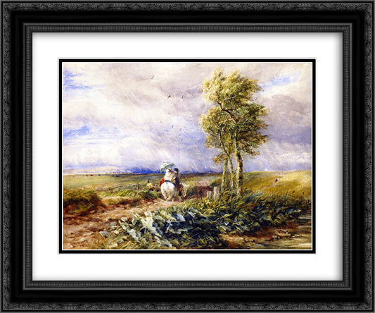 Sun, Wind and Rain 24x20 Black Ornate Wood Framed Art Print Poster with Double Matting by Cox, David