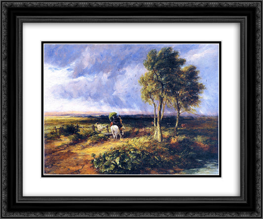 Wind, Rain and Sunshine 24x20 Black Ornate Wood Framed Art Print Poster with Double Matting by Cox, David