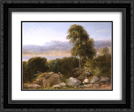 Windermere 24x20 Black Ornate Wood Framed Art Print Poster with Double Matting by Cox, David