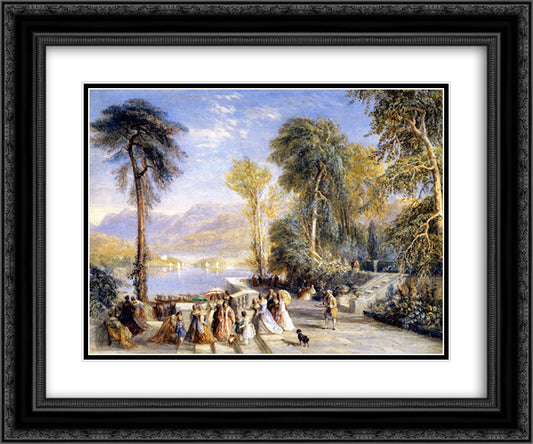 Windermere during the Regatta 24x20 Black Ornate Wood Framed Art Print Poster with Double Matting by Cox, David