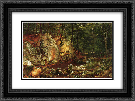 Brook Study at Warwick 24x18 Black Ornate Wood Framed Art Print Poster with Double Matting by Johnson, David