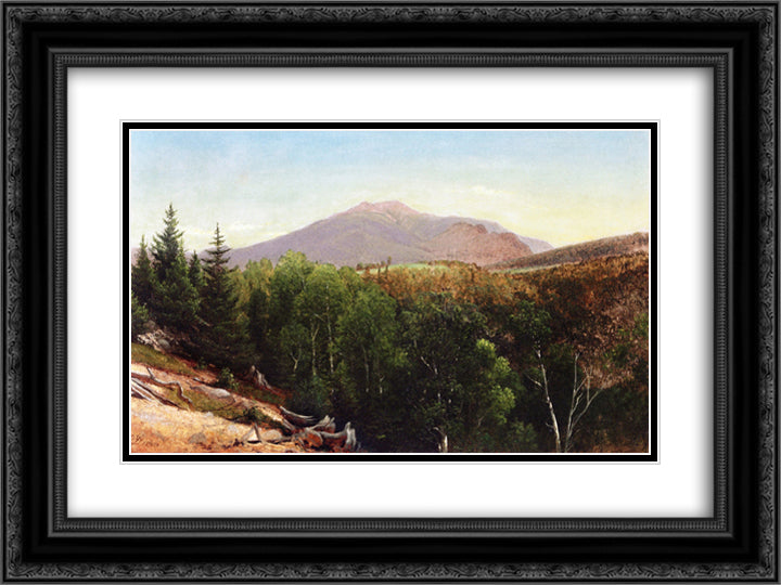 Mount Lafayette, New Hampshire 24x18 Black Ornate Wood Framed Art Print Poster with Double Matting by Johnson, David