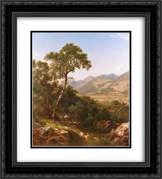 Scenery at Shelburne, Vermont 20x22 Black Ornate Wood Framed Art Print Poster with Double Matting by Johnson, David