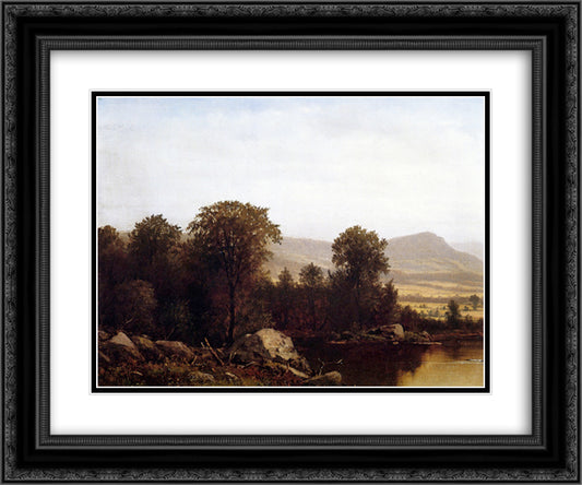 Schooley's Mountain, New Jersey 24x20 Black Ornate Wood Framed Art Print Poster with Double Matting by Johnson, David