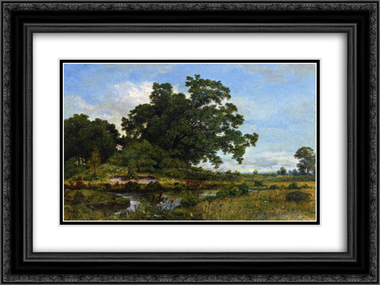 Study at Orange County, New York 24x18 Black Ornate Wood Framed Art Print Poster with Double Matting by Johnson, David