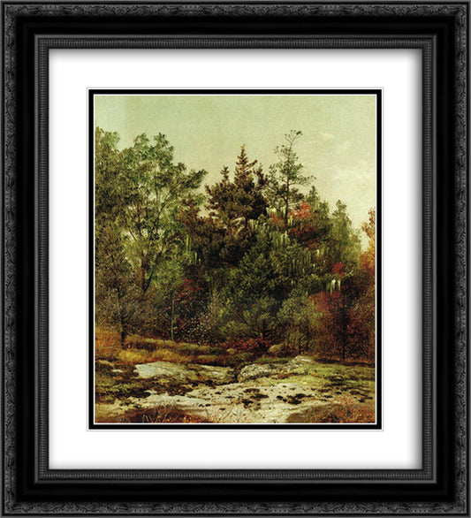 Study at Ramapo, New York 20x22 Black Ornate Wood Framed Art Print Poster with Double Matting by Johnson, David