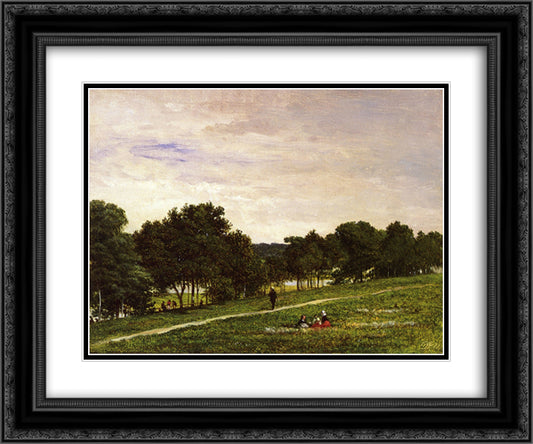 Study for Shark River 24x20 Black Ornate Wood Framed Art Print Poster with Double Matting by Johnson, David